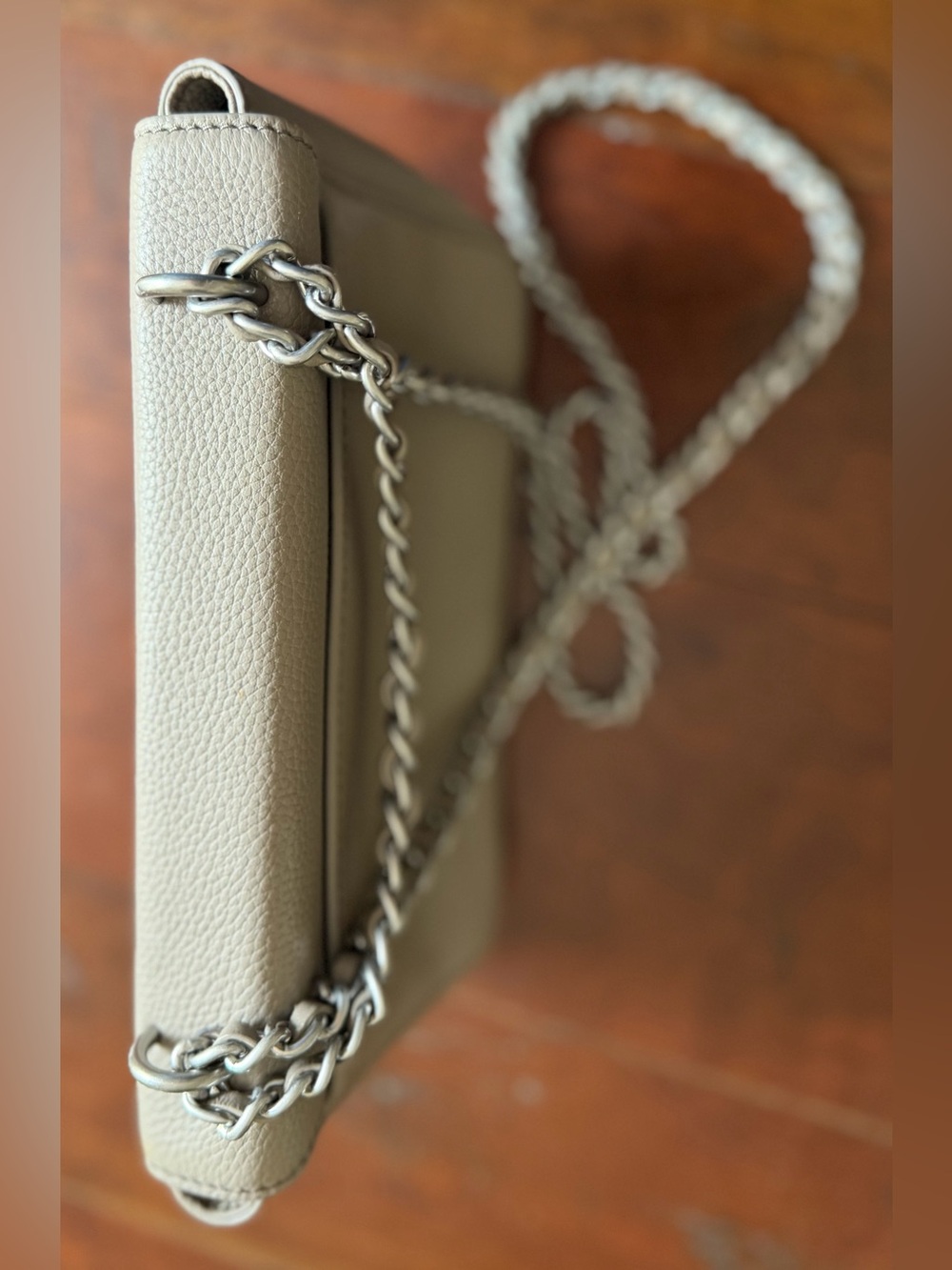 Elegant Women's Chain Crossbody Bag in Taupe - New (no tags)